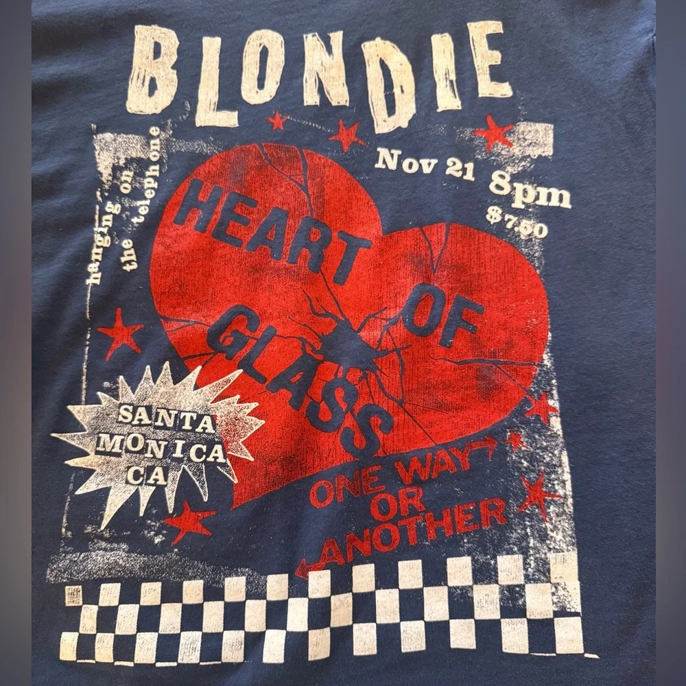Letluv for Anthropologie Blondie 1978 Roll-Sleeve Graphic Tee Women size Medium - Picture 8 of 9